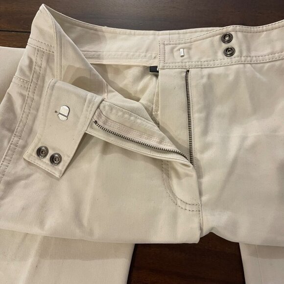 DKNY Women's  Pleated Ankle Trousers Size 8 Cream - Picture 6 of 11